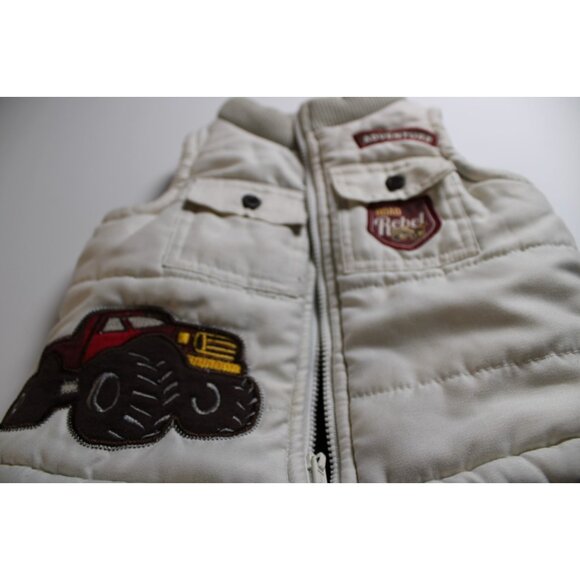 Baby Boys 12 Months 2 Pieces Outdoor Outfit Brown Cream Vest and Pants Cozy Fall - Picture 3 of 11